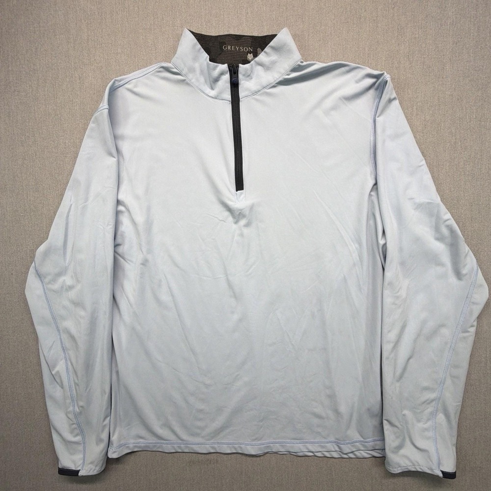 Greyson 1/4 Zip Tate Pullover Light Wolf Blue Golf Jacket Men 2XL